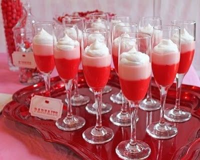 red valentines day wedding desserts